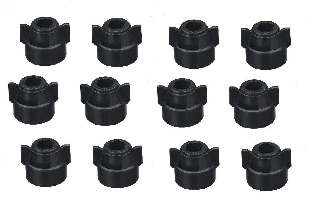 Pack of 12 - Quick TeeJet Black Nylon Cap For TJ60, AI, SJ3, DGTJ & More