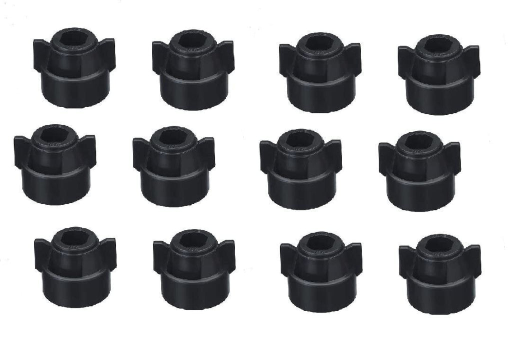 Pack of 12 - Quick TeeJet Black Nylon Cap For TJ60, AI, SJ3, DGTJ & More