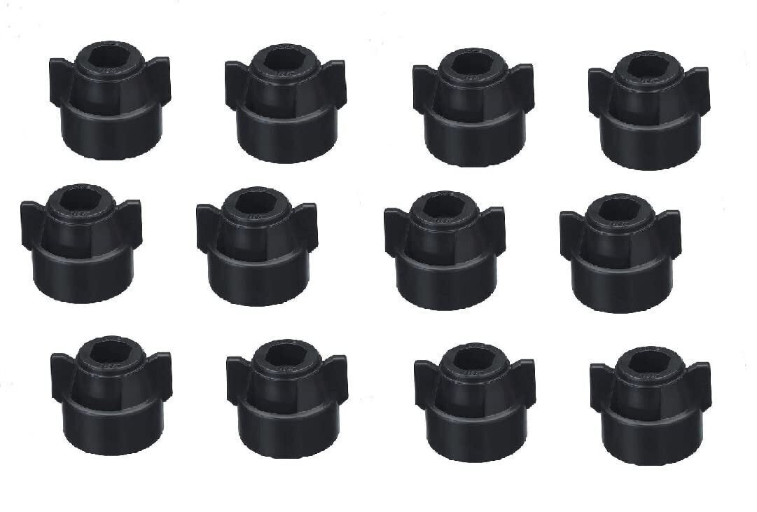 Pack of 12 - Quick TeeJet Black Nylon Cap For TJ60, AI, SJ3, DGTJ & More