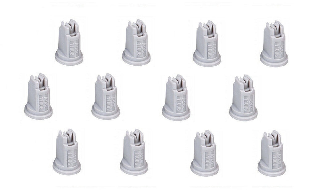 Pack of 12 - TeeJet Air Induction XR Flat Spray Tips Gray 110° 0.6 GPM @ 40 PSI