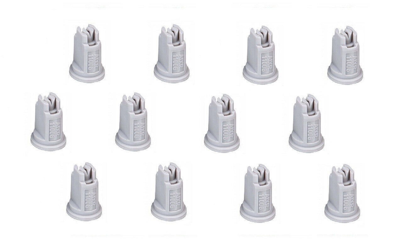 Pack of 12 - TeeJet Air Induction XR Flat Spray Tips Gray 110° 0.6 GPM @ 40 PSI