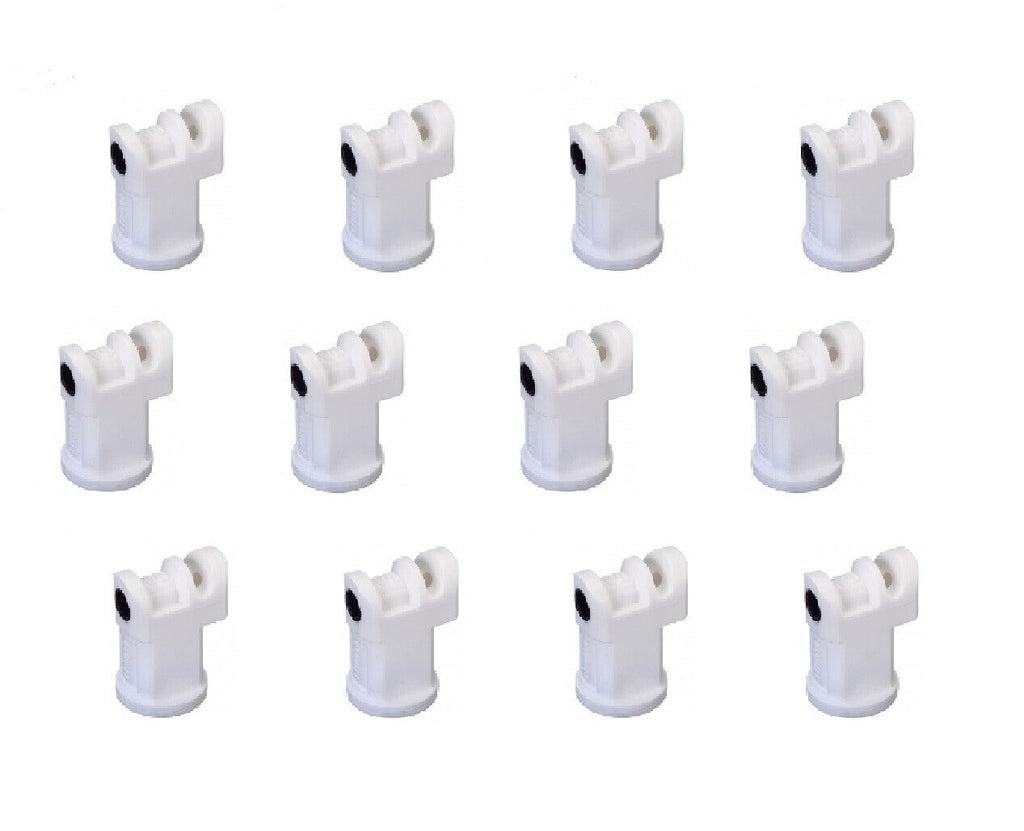 Pack of 12 - TeeJet Induction Flat Spray Tips White 110° Polymer Visiflo