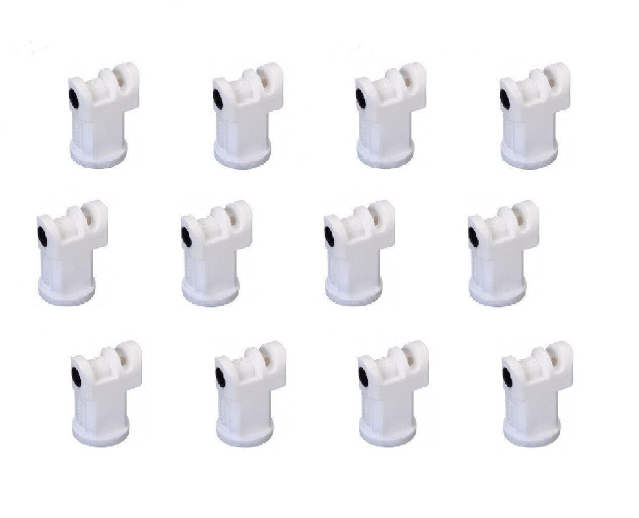 Pack of 12 - TeeJet Induction Flat Spray Tips White 110° Polymer Visiflo