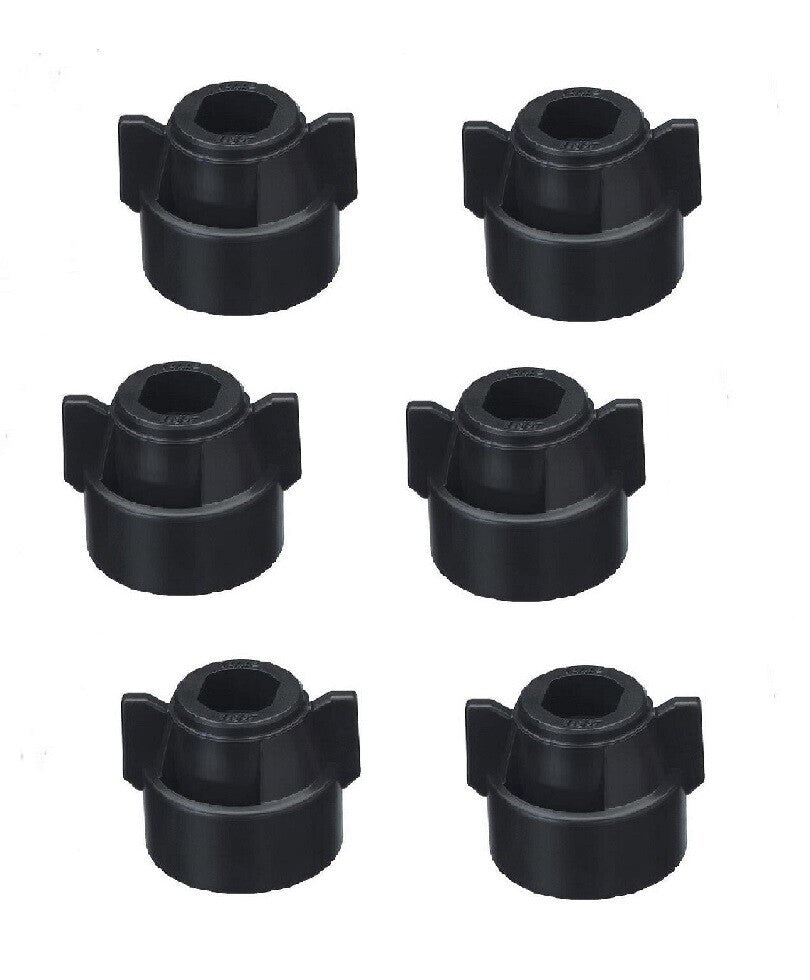Pack of 6 - Quick TeeJet Black Nylon Cap For TJ60, AI, SJ3, DGTJ & More