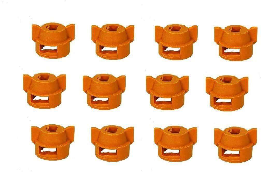 Pack of 12 - Quick TeeJet Orange Nylon Cap For Flat, TP Standard & XR Style Tips