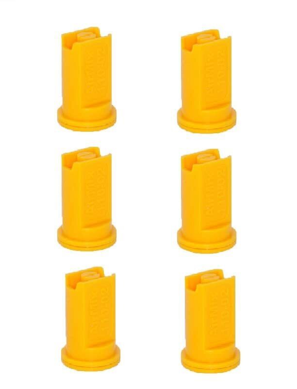 Pack of 6 - Greenleaf Low Pressure Air Mix Venturi Yellow Spray Tip Nozzle 110°