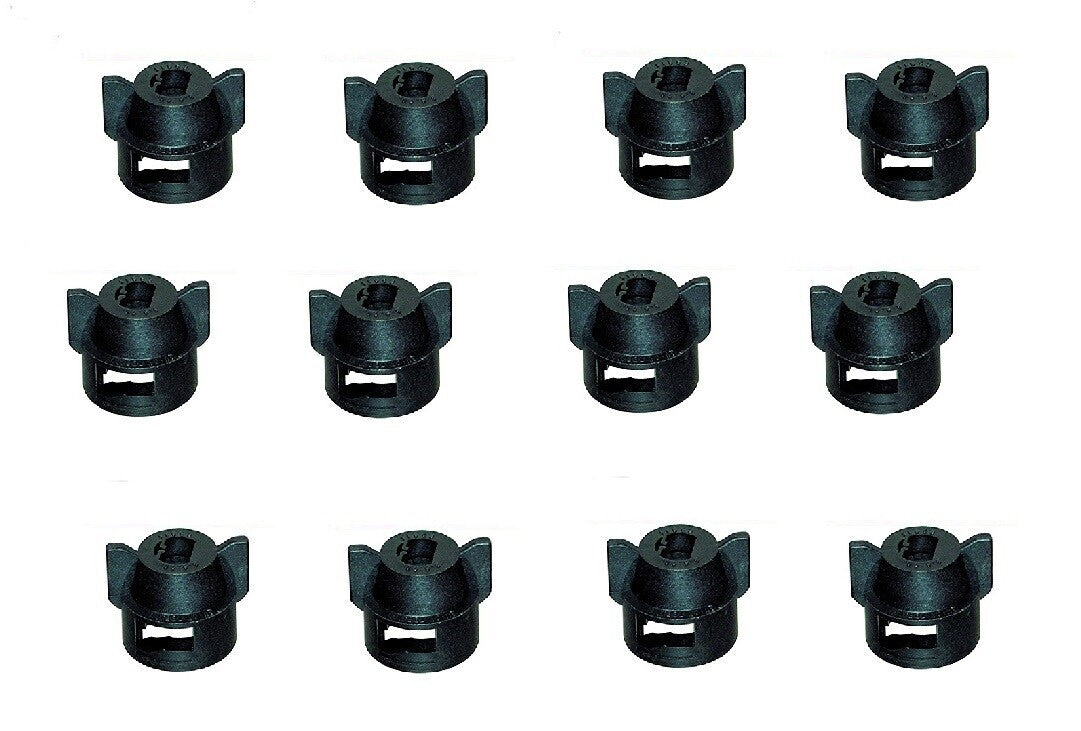 Pack of 12 -  Quick TeeJet Black Nylon Cap For Flat, TP & XR Style Spray Tips