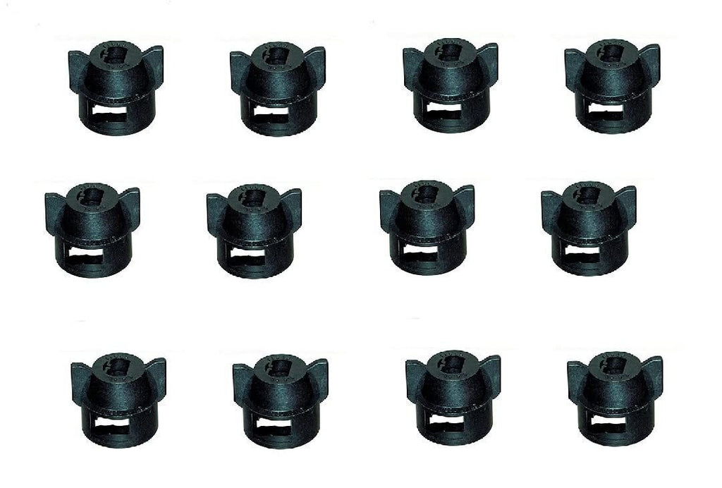Pack of 12 -  Quick TeeJet Black Nylon Cap For Flat, TP & XR Style Spray Tips