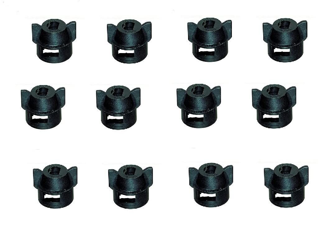 Pack of 12 -  Quick TeeJet Black Nylon Cap For Flat, TP & XR Style Spray Tips