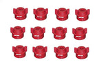Pack of 12 - Quick TeeJet Red Nylon Cap For Flat, TP Standard & XR Style Tips