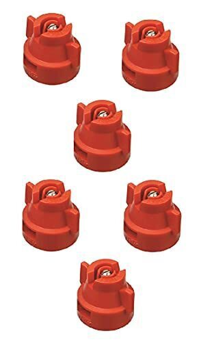 Pack of 6 - TeeJet Extended Range Spray Tip w/ Cap 80° Rated 0.4 GPM @ 40 PSI