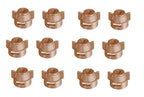 Pack of 12 - Quick TeeJet Brown Nylon Cap For Flat, TP Standard & XR Style Tips