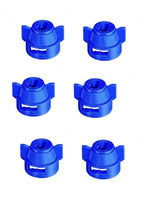 Pack of 6 - Quick TeeJet Blue Nylon Cap For Flat, TP Standard & XR Style Tips