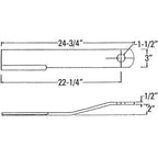 Rotary Cutter Blade 24.75" x 3" x 0.5" w/ 1.5" Hole CCW USA Made 36BH