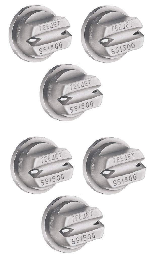 Pack of 6 - TeeJet SS Double Outlet Spray Tip 150° Rated 0.60 GPM @ 40 PSI