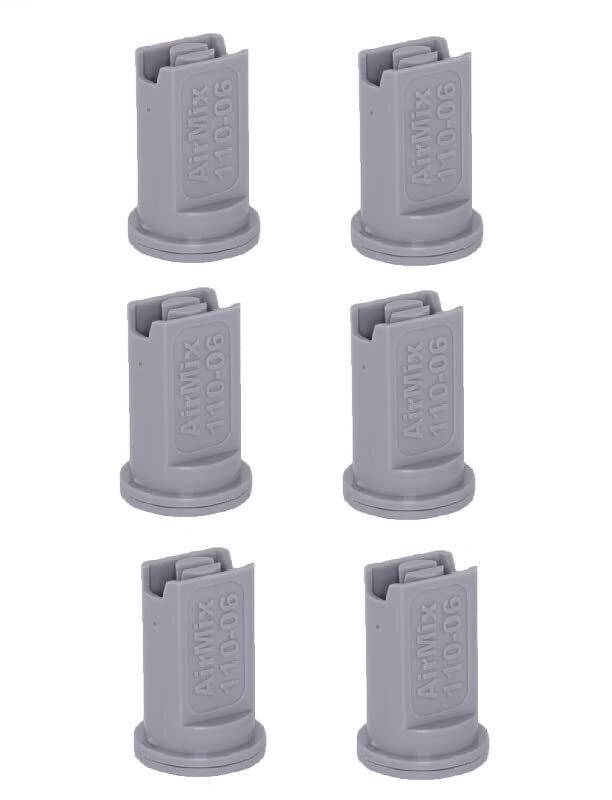 Pack of 6 - Greenleaf Low Pressure Air Mix Venturi Gray Spray Tip Nozzle 110°