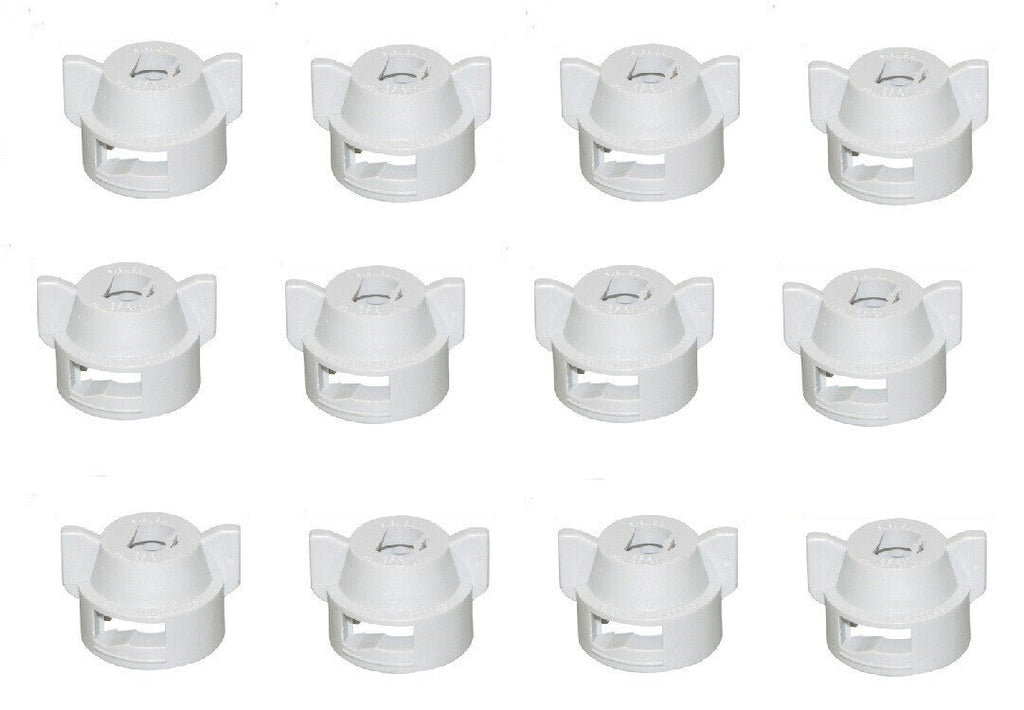 Pack of 12 - Quick TeeJet White Nylon Cap For Flat, TP Standard & XR Style Tips