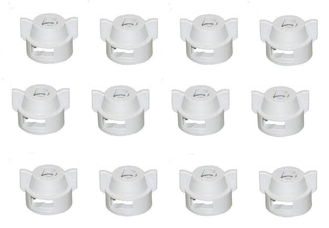 Pack of 12 - Quick TeeJet White Nylon Cap For Flat, TP Standard & XR Style Tips
