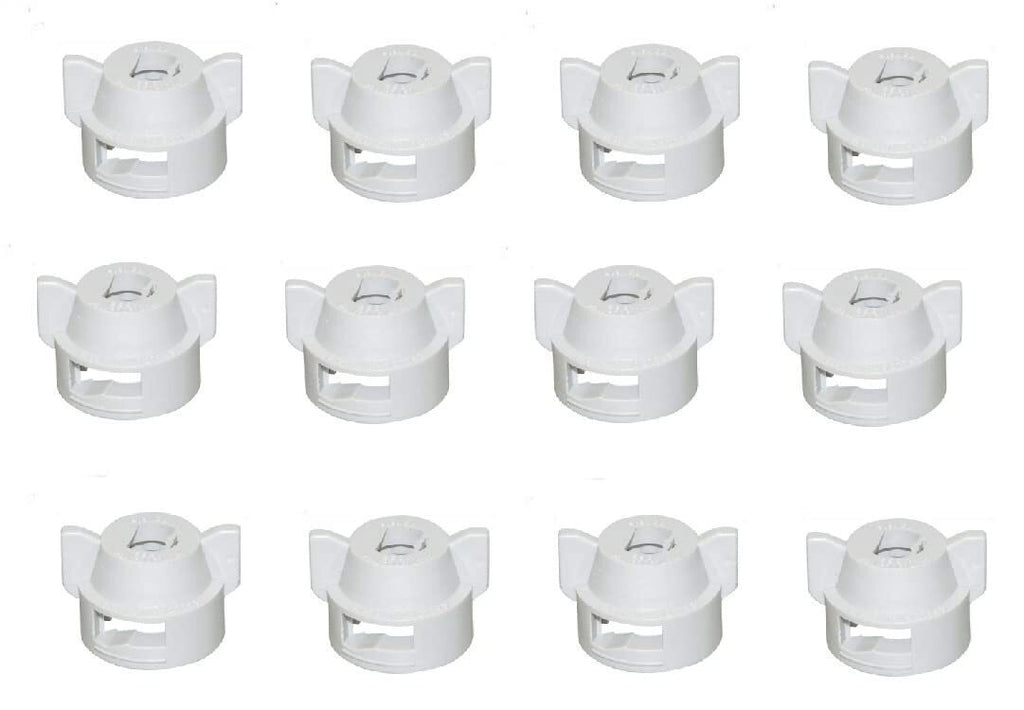 Pack of 12 - Quick TeeJet White Nylon Cap For Flat, TP Standard & XR Style Tips