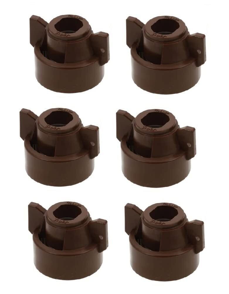 Pack of 6 - Quick TeeJet Brown Nylon Cap For TJ60, AI, SJ3 & More Style Tips