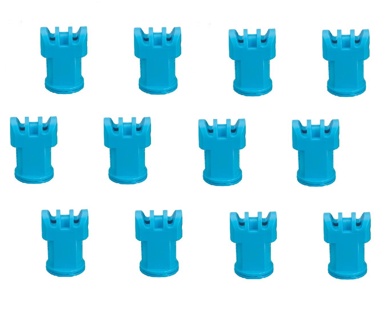 Pack of 12 - TeeJet AI Turbo TwinJet L Blue Flat Spray Tip Rated 1.0 GPM @ 40PSI