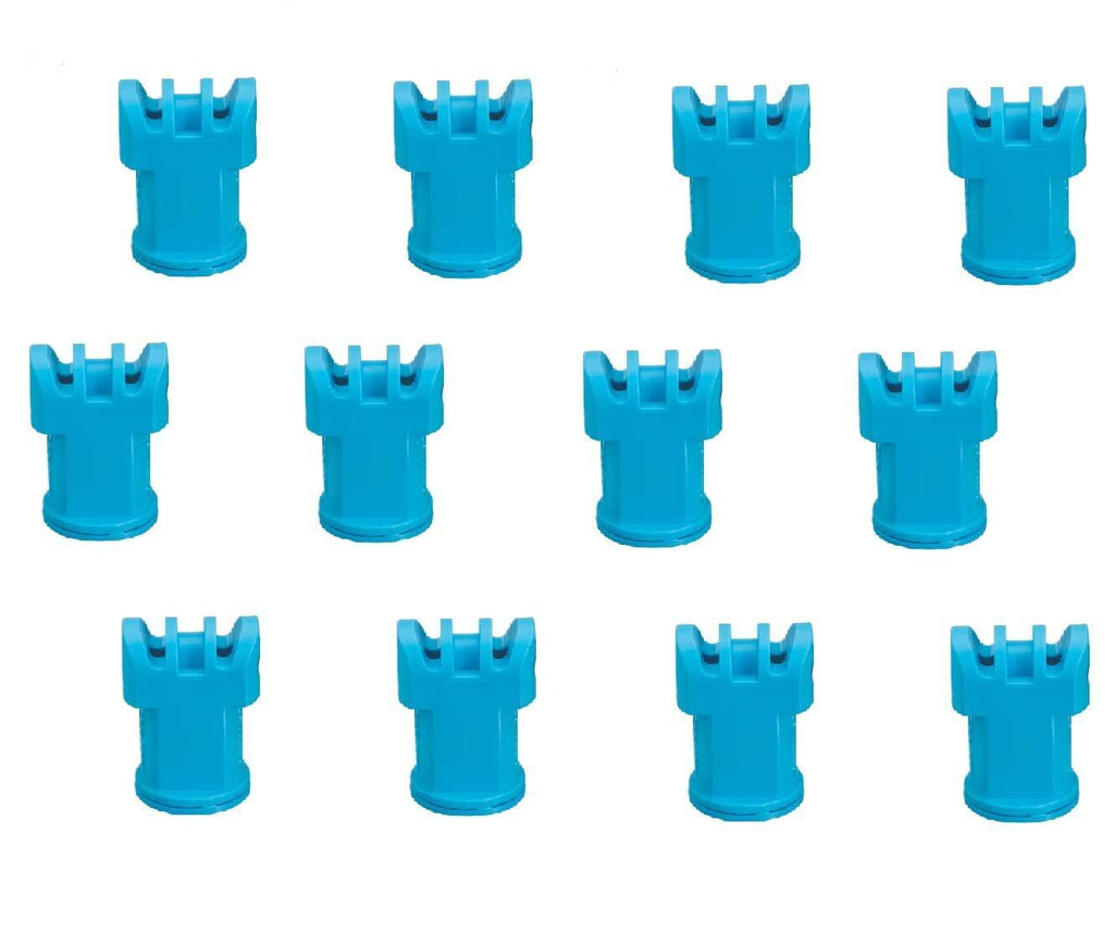 Pack of 12 - TeeJet AI Turbo TwinJet L Blue Flat Spray Tip Rated 1.0 GPM @ 40PSI