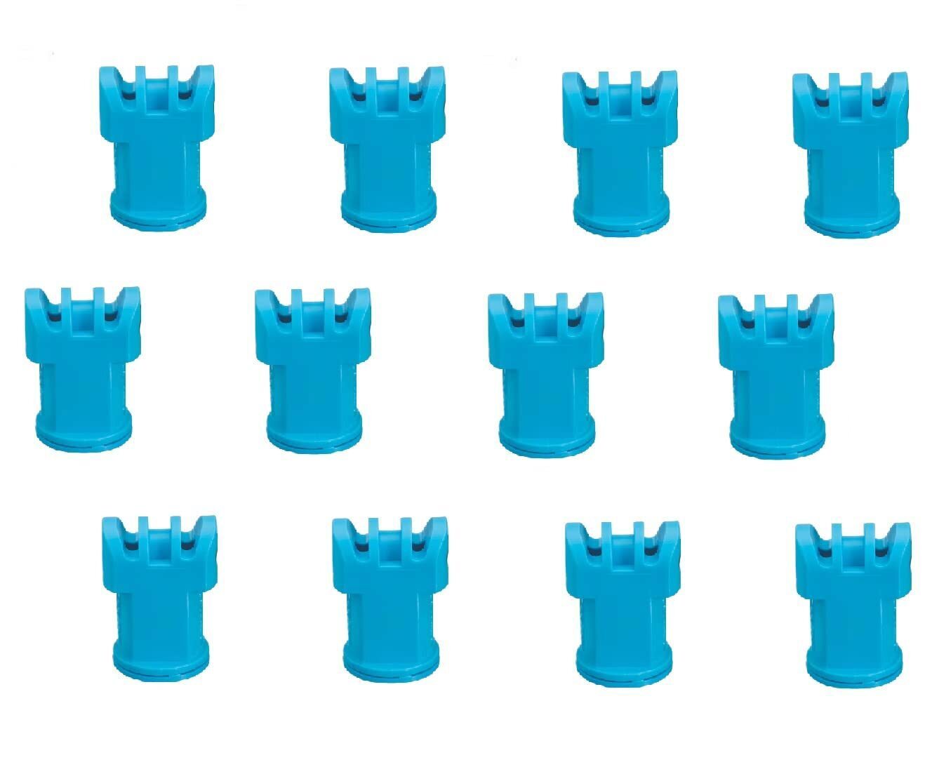 Pack of 12 - TeeJet AI Turbo TwinJet L Blue Flat Spray Tip Rated 1.0 GPM @ 40PSI