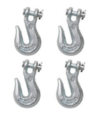 Pack of 4 - 5/16" Clevis Chain Grab Hook Grade 43 w/ 3,900 LB Load Limit