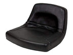 Replacement For Seat Low-Back Steel Pan Style 18" Wide x 10-1/2" Tall - Black