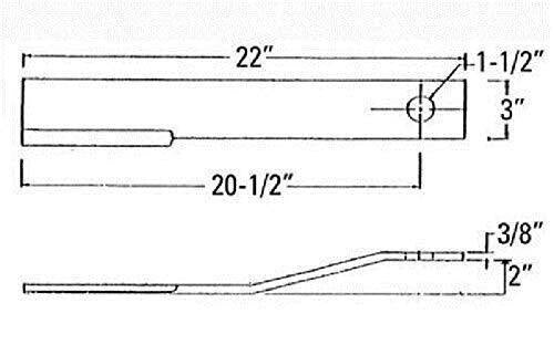 Rotary Cutter Blade Replaces IH WAC 24-5/8" x 3" x 0.5" w/ 1.5" Hole CW IM5R