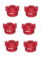 Pack of 6 - Quick TeeJet Red Nylon Cap For Flat, TP Standard & XR Style Tips