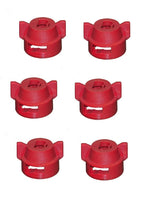 Pack of 6 - Quick TeeJet Red Nylon Cap For Flat, TP Standard & XR Style Tips