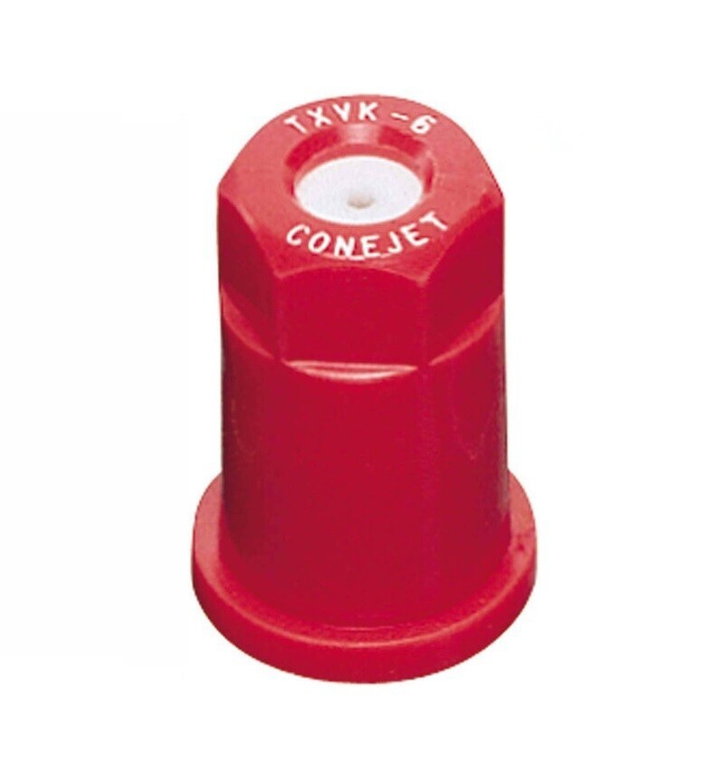 TeeJet ConeJet Hollow Cone Spray Tip 0.1 GPM @ 40 PSI Visiflo Red TX-VK6