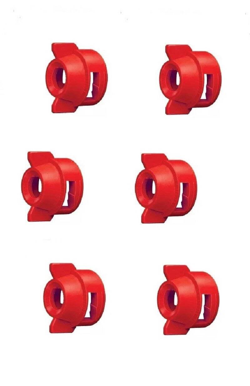 Pack of 6 - Quick TeeJet Red Nylon Cap For TK-V & TF-V Style Spray Tip
