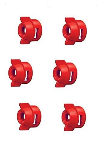 Pack of 6 - Quick TeeJet Red Nylon Cap For TK-V & TF-V Style Spray Tip