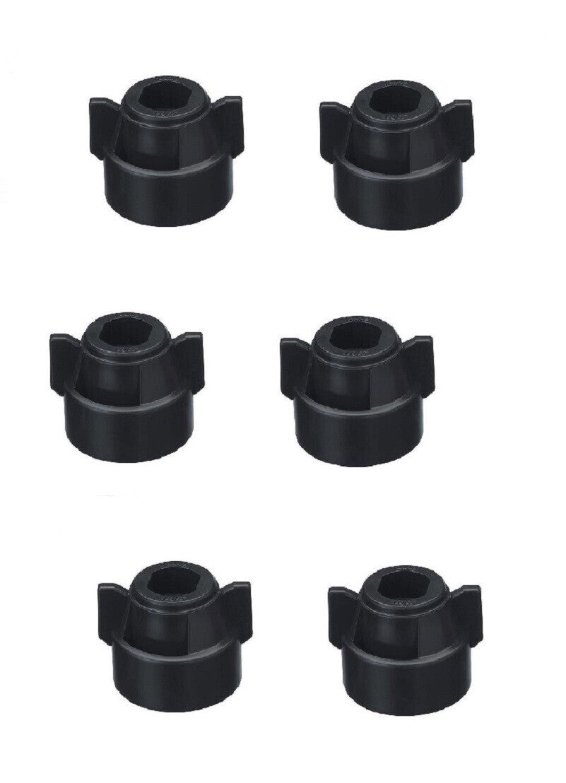 Pack of 6 - Quick TeeJet Black Nylon Cap For TK-V & TF-V Style Spray Tips