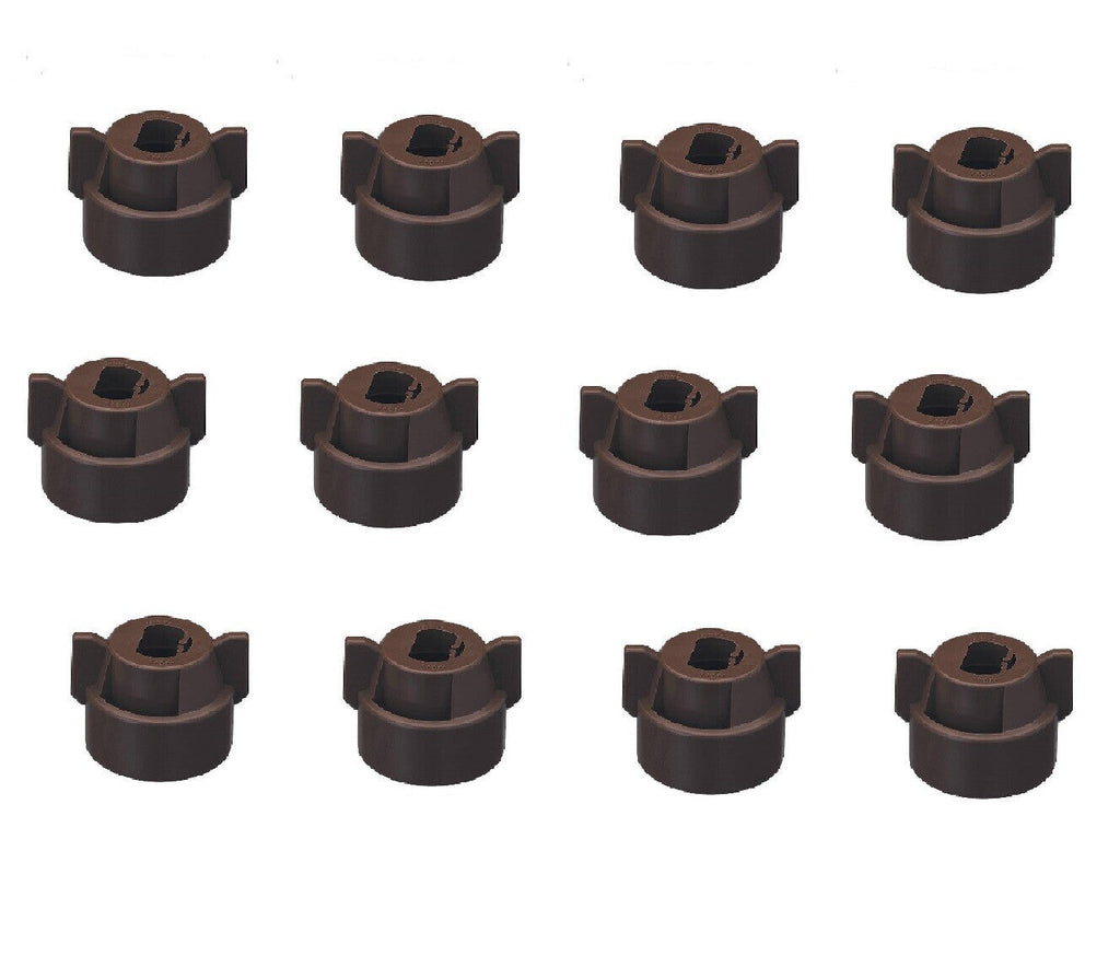 Pack of 12 - Quick TeeJet Brown Nylon Cap For TP, XR, DG, OC, Turbo & AIXR Tips