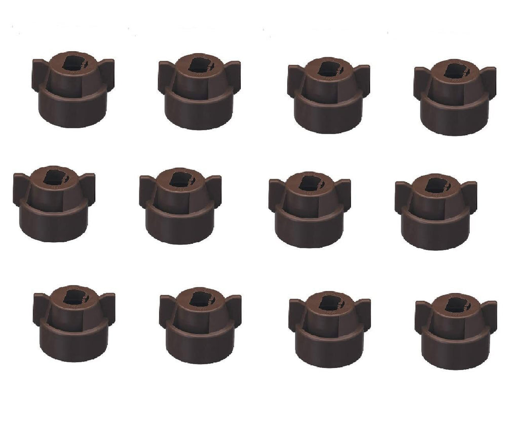 Pack of 12 - Quick TeeJet Brown Nylon Cap For TP, XR, DG, OC, Turbo & AIXR Tips
