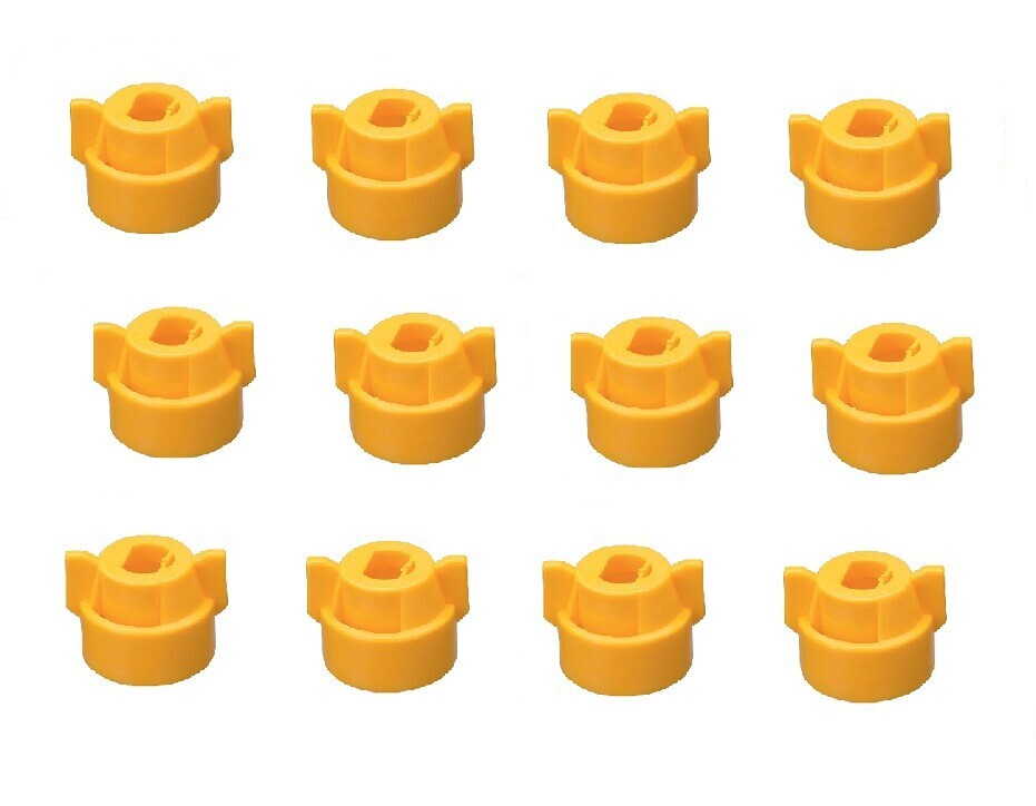 Pack of 12 - Quick TeeJet Yellow Nylon Cap For TP, XR, DG, OC, Turbo & AIXR Tips