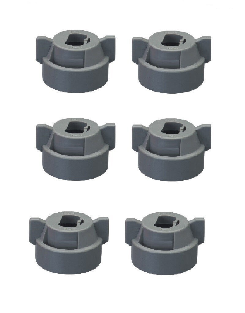 Pack of 6 - Quick TeeJet Gray Nylon Cap For TP, XR, DG, OC, Turbo & AIXR Tips