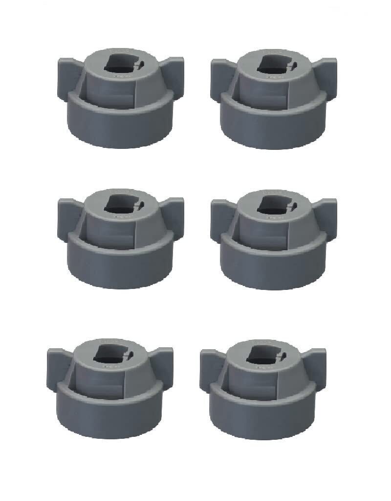 Pack of 6 - Quick TeeJet Gray Nylon Cap For TP, XR, DG, OC, Turbo & AIXR Tips