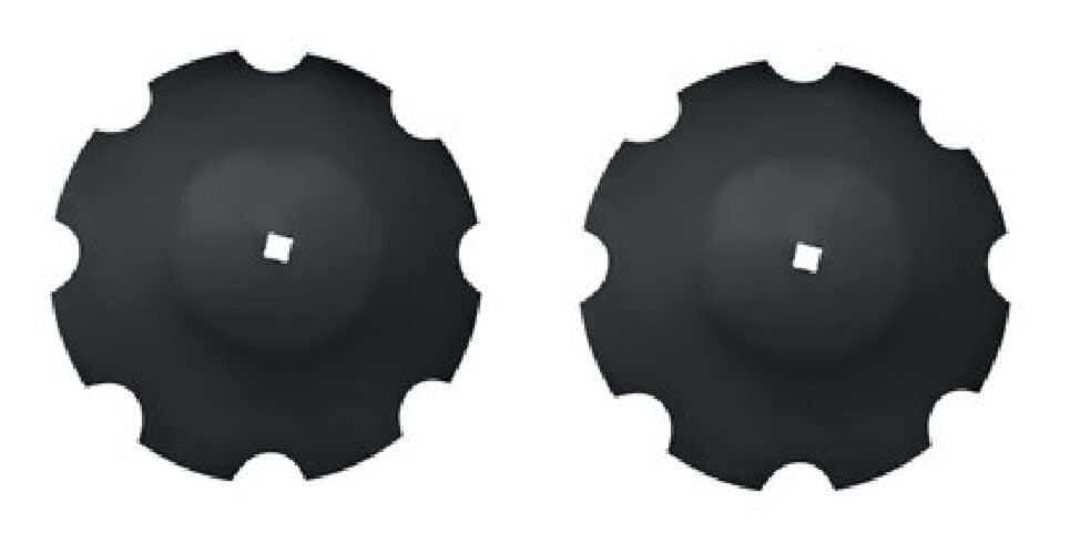 2 of 20" Notched Disc Harrow Blade Dual-Punched 1-1/8" Square 7 Gauge 4.5 MM