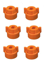 Pack of 6 - Quick TeeJet Orange Nylon Cap For TP, XR, DG, OC, Turbo & AIXR Tips