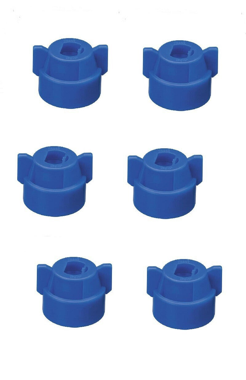 Pack of 6 - Quick TeeJet Blue Nylon Cap For TP, XR, DG, OC, Turbo & AIXR Tips