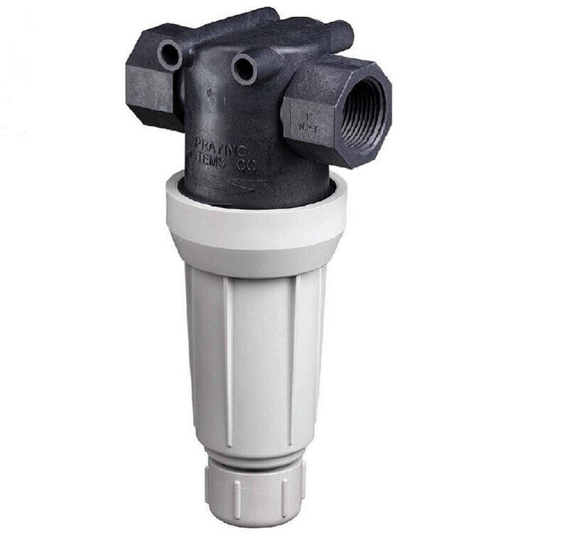 TeeJet 3/4" Flush-Out Line Strainer Poly Head & Bowl w/ 30 Mesh Screen