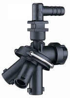 Triple Turret Nozzle Body w/ Check Valve 1/2" ID Single Barb For Dry Booms