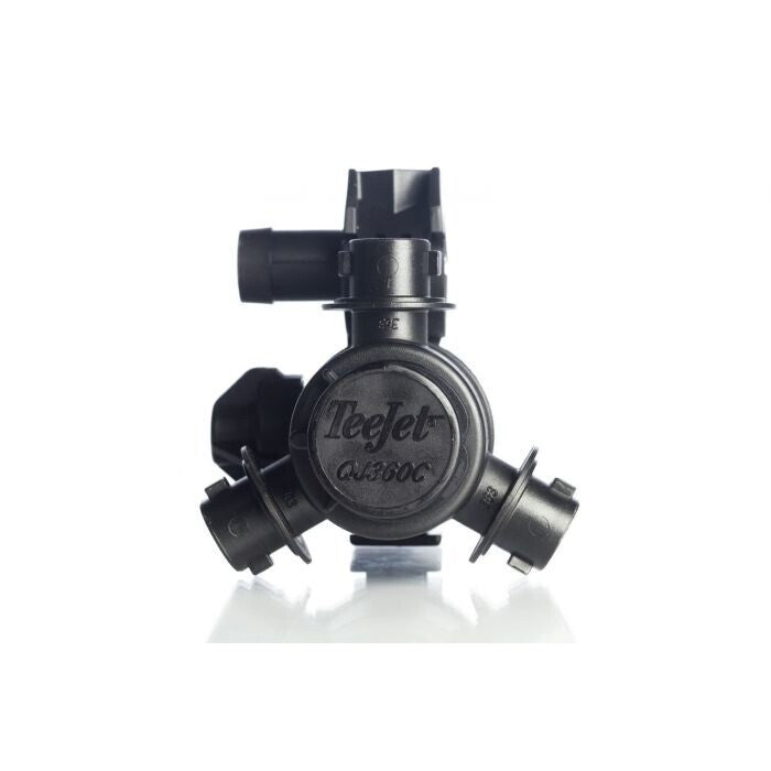 3 Outlet Quick Nozzle Body w/ Check Valve 1" ID Single Hose Shank For Dry Boom