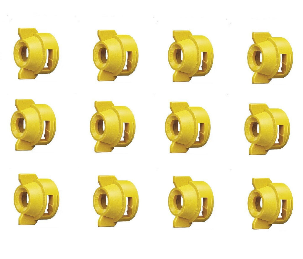 Pack of 12 - Quick TeeJet Yellow Nylon Cap For TK-V & TF-V Style Spray Tip
