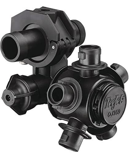 5 Outlet Quick Nozzle Body w/ Check Valve 3/4" ID Double Hose Shank For Dry Boom