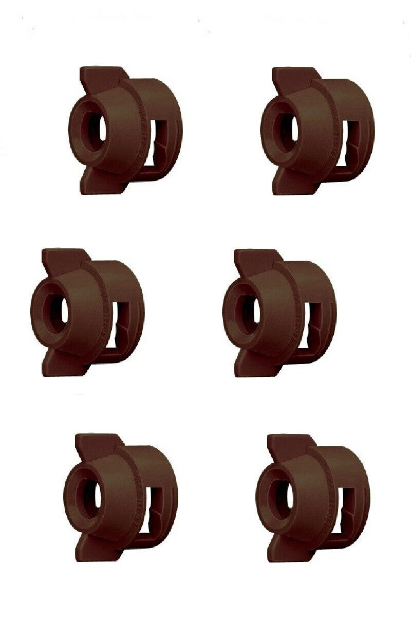 Pack of 6 - Quick TeeJet Brown Nylon Cap For TK-V & TF-V Style Spray Tip